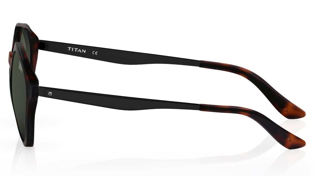TITAN Black Round Men Sunglasses GC299BK1P - KRISHNA WATCH COMPANY