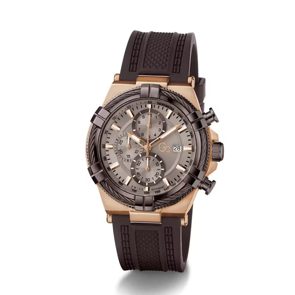 Gc Legacy Beige Round Dial Analog Men Watch - Z76004G7 - KRISHNA WATCH COMPANY