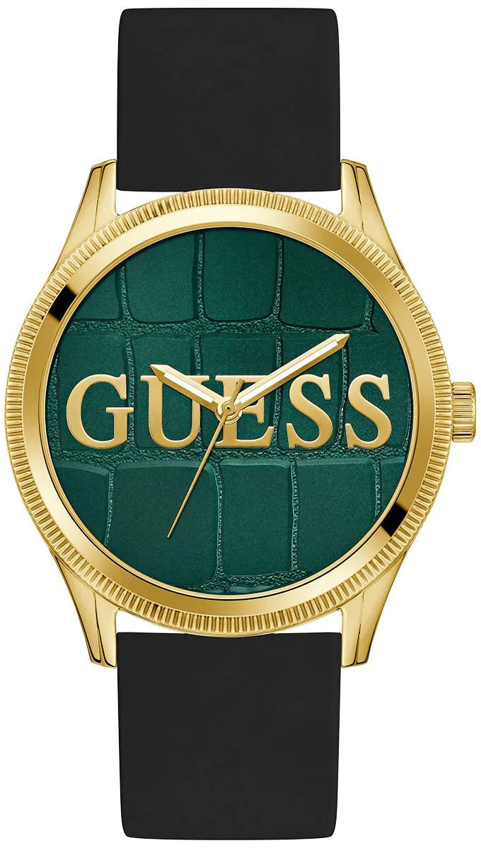 GUESS REPUTATION Mens Black GoldTone Analog Watch GW0887G2 - KRISHNA WATCH COMPANY