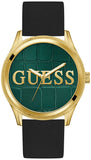 GUESS REPUTATION Mens Black GoldTone Analog Watch GW0887G2