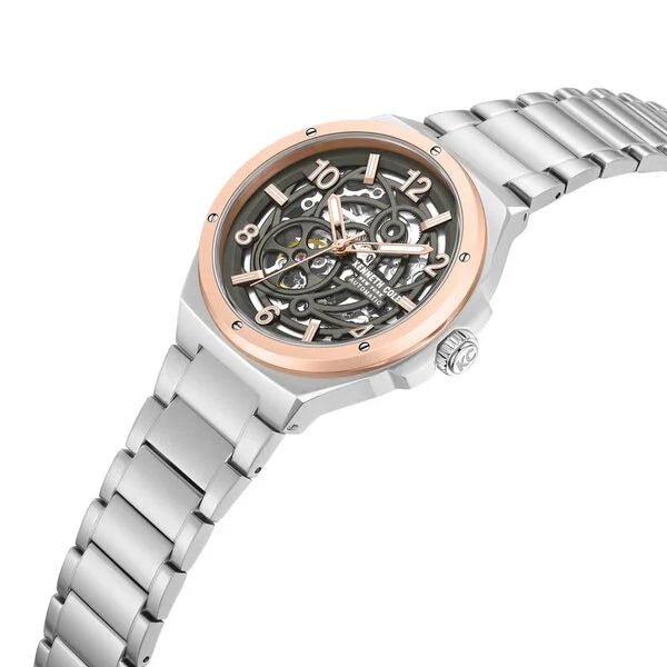 Kenneth Cole Automatic Grey Dial With Silver Stainless Steel Strap Watch For Men ntkcwgy0046303mn - KRISHNA WATCH COMPANY