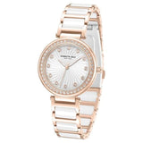 Kenneth Cole Quartz Analog Silver Dial Rose Gold Colour Watch For Women - KCWLG0066102LD - KRISHNA WATCH COMPANY