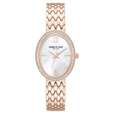 Kenneth Cole Quartz Analog White Dial Rose Gold Colour Stainless Steel Strap Watch For Women kcwlg0068301ld