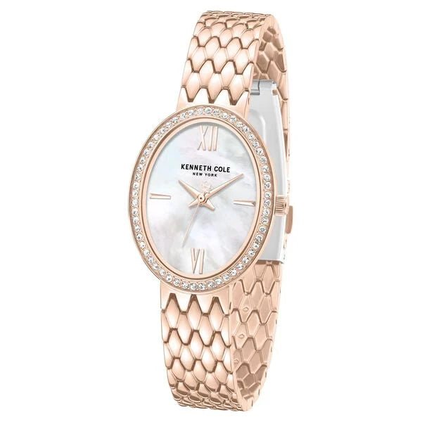 Kenneth Cole Quartz Analog White Dial Rose Gold Colour Watch For Women - KCWLG0068301LD - KRISHNA WATCH COMPANY