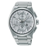 Seiko Astron GPS Solar 5X Dual-Time Chronograph in Silvery White - SSH159J1