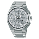 Seiko Astron GPS Solar 5X Dual-Time Chronograph in Silvery White - SSH159J1