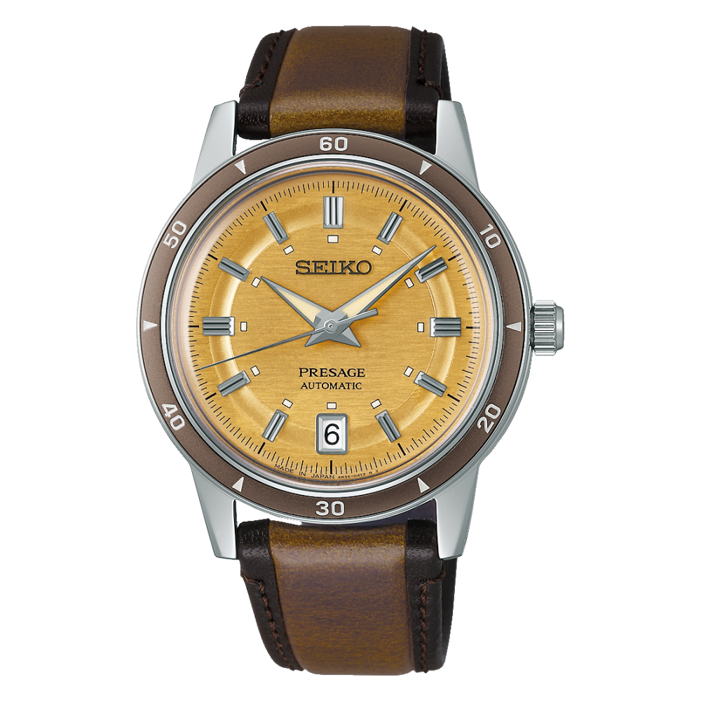 Seiko Presage Style 60s in Golden Yellow - SRPL75J1 - KRISHNA WATCH COMPANY