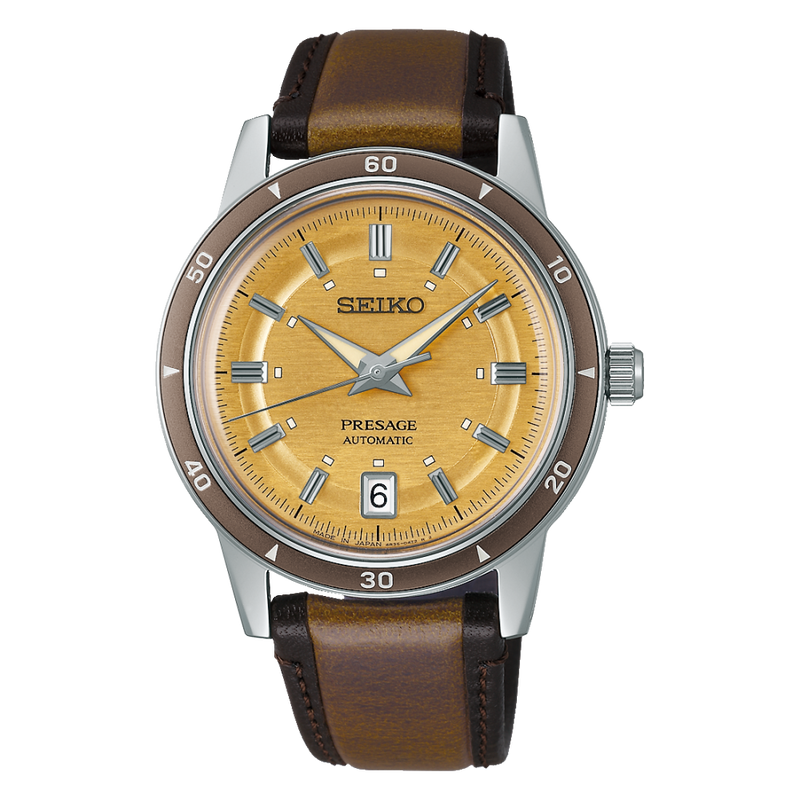 Seiko Presage Style 60s in Golden Yellow - SRPL75J1 - KRISHNA WATCH COMPANY