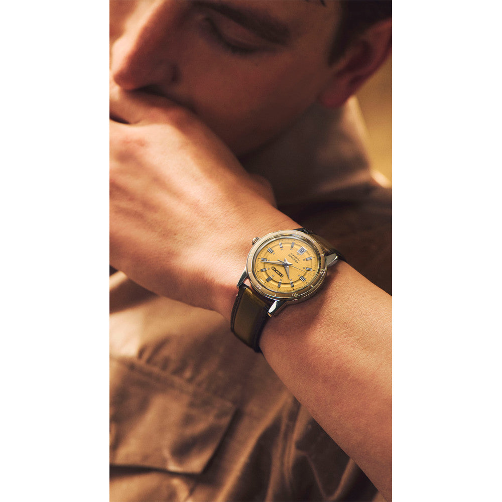 Seiko Presage Style 60s in Golden Yellow - SRPL75J1 - KRISHNA WATCH COMPANY
