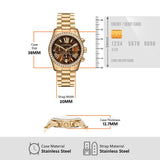 Michael Kors Women Lexington Round Brown Watches - MK7276