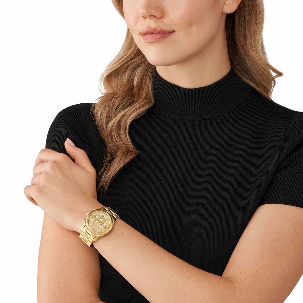 Michael kors Women Runway Round Gold Watches MK7323 - KRISHNA WATCH COMPANY