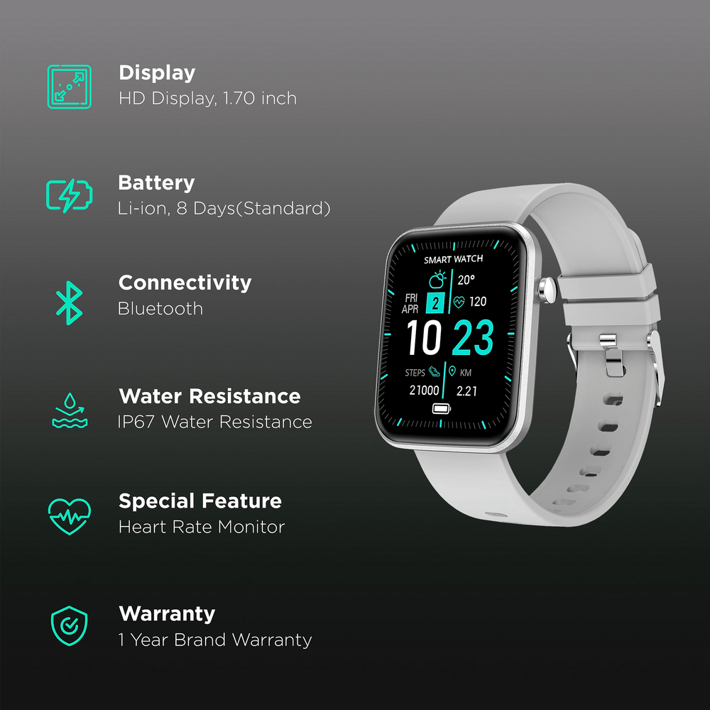 STYX NYX KONNEKT SMART WATCH GREY - KRISHNA WATCH COMPANY