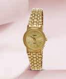 TIMEX Women's Gold Analog Stainless Steel Watch - B304
