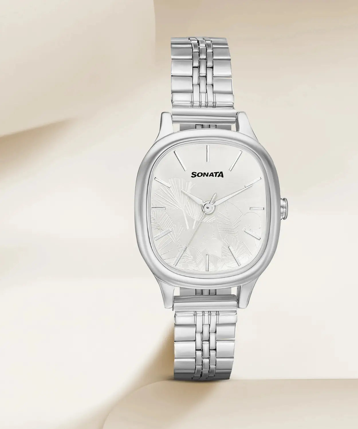 Sonata Linnea Silver Dial Women Watch 8173sm01 - KRISHNA WATCH COMPANY