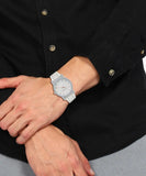 White Dial Silver Stainless Steel Strap Watch 7987SM03W
