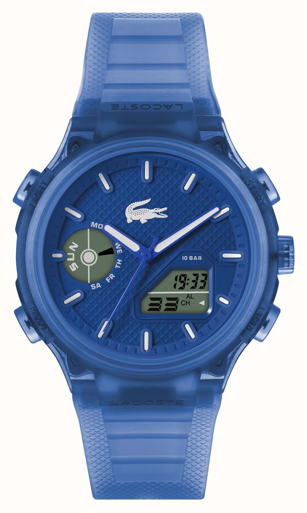 Lacoste LC33 Dual-Display Multifunction Blue Silicone Strap 2011429 - KRISHNA WATCH COMPANY