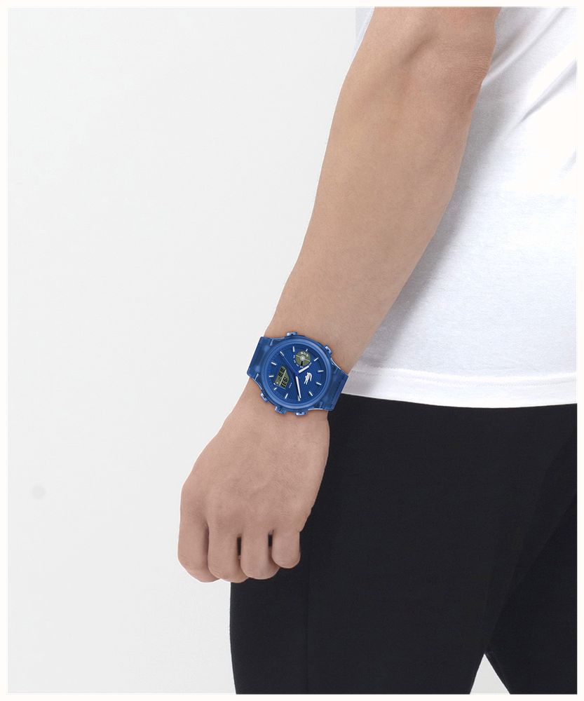 Lacoste LC33 Dual-Display Multifunction Blue Silicone Strap 2011429 - KRISHNA WATCH COMPANY