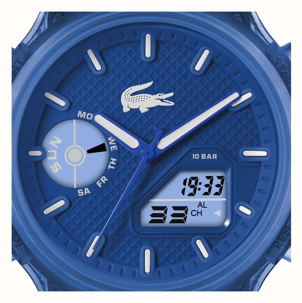 Lacoste LC33 Dual-Display Multifunction Blue Silicone Strap 2011429 - KRISHNA WATCH COMPANY