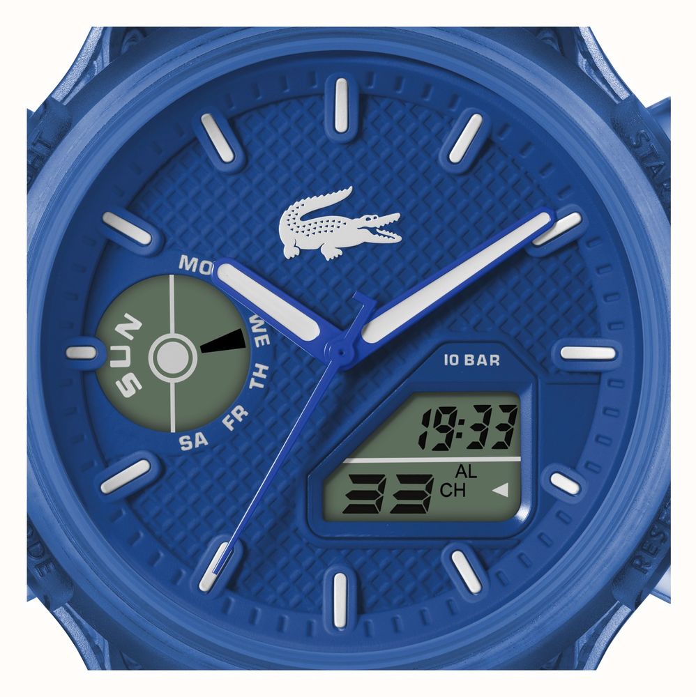 Lacoste LC33 Dual-Display Multifunction Blue Silicone Strap 2011429 - KRISHNA WATCH COMPANY
