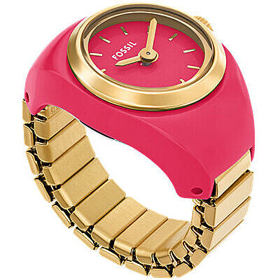 Fossil Watch Ring Two-Hand Gold-Tone Stainless Steel - ES5414 - KRISHNA WATCH COMPANY