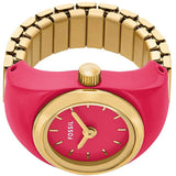 Fossil Watch Ring Two-Hand Gold-Tone Stainless Steel - ES5414