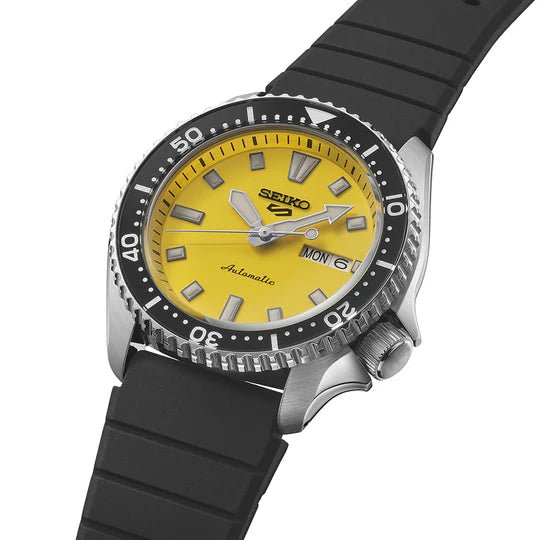 Seiko 5 Sports SKX Redux in Ki-iro Yellow - SRPL87K1 - KRISHNA WATCH COMPANY