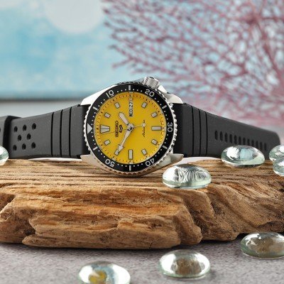 Seiko 5 Sports SKX Redux in Ki-iro Yellow - SRPL87K1 - KRISHNA WATCH COMPANY