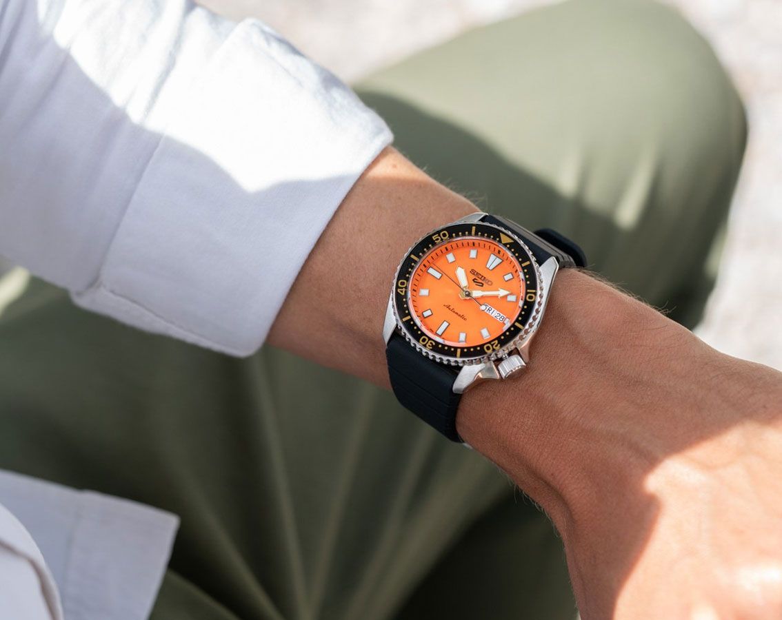Seiko 5 Sports SKX Redux in Daichi Orange - SRPL89K1 - KRISHNA WATCH COMPANY