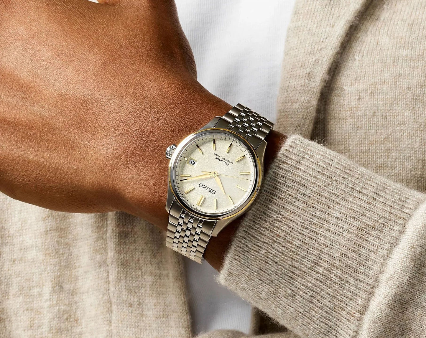 Seiko Presage Classic Series in Delicate Cream Silk - SPB478J1