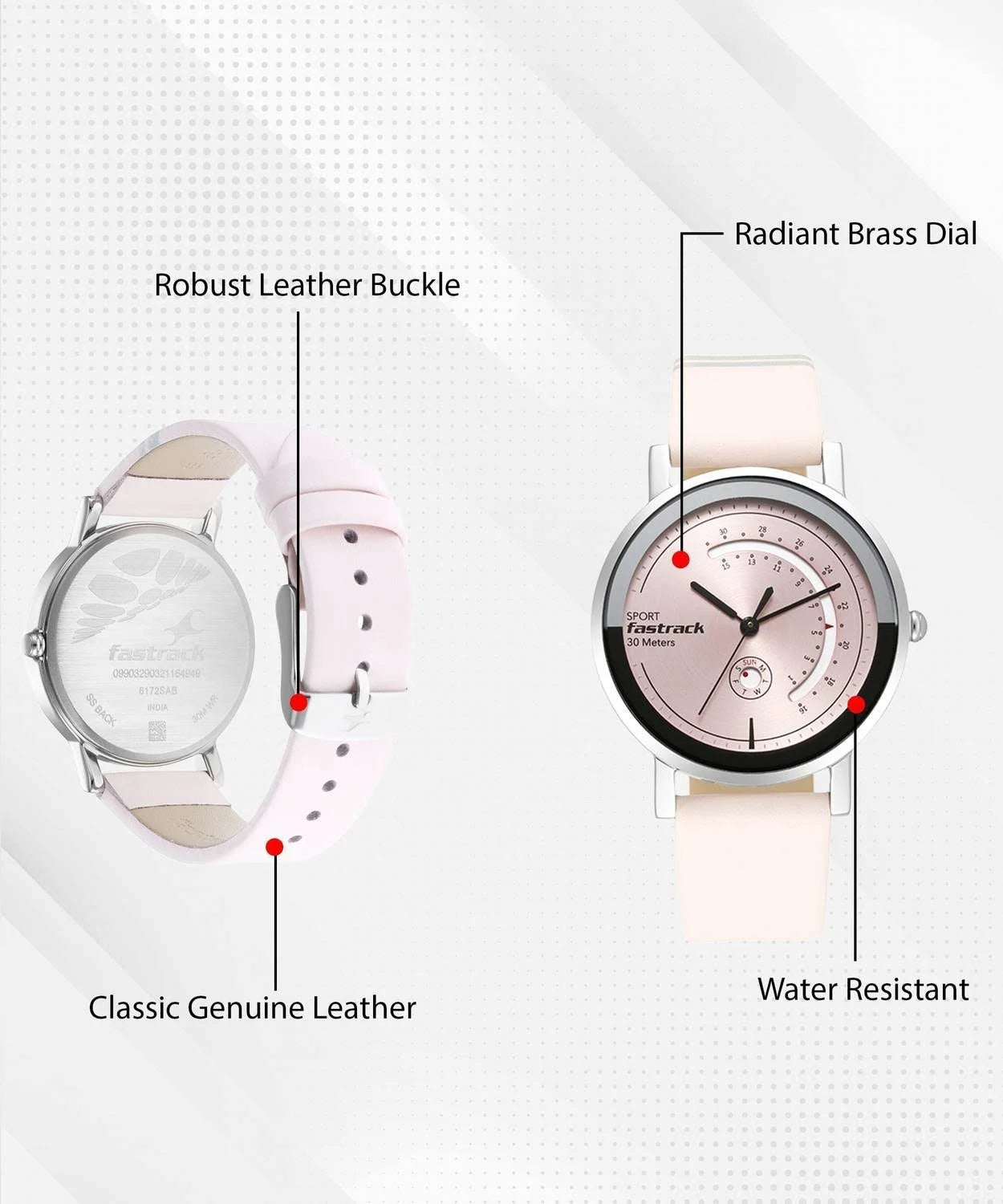 Fastrack Wear Your Look Quartz Analog with Day and Date Watch for Girls 6172SL03 - KRISHNA WATCH COMPANY