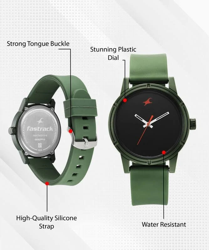 Fastrack Tees Quartz Watch for Guys - 38062pp13w - KRISHNA WATCH COMPANY