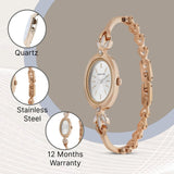 Sonata Blush Silver Dial Women Watch With Metal Strap 8091wm01 - KRISHNA WATCH COMPANY