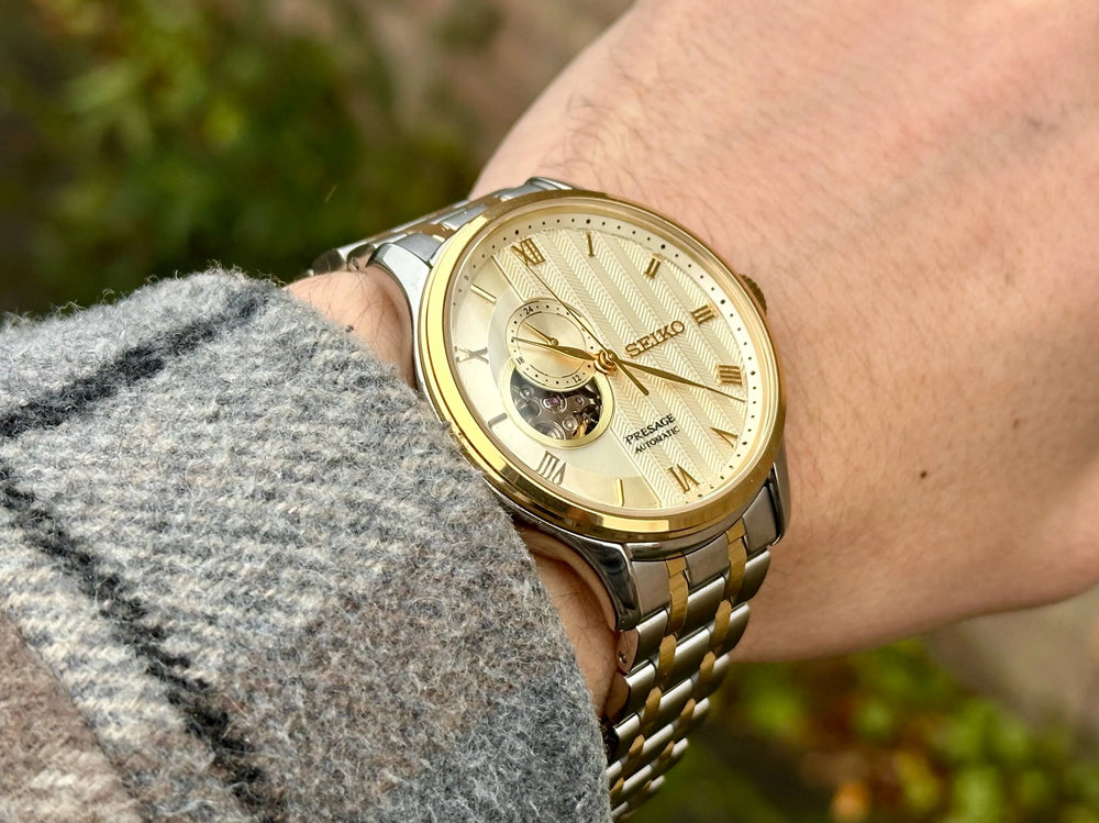 Seiko Presage ‘Japanese Zen Gardens’ in Gold-toned sand - SSA464J1 - KRISHNA WATCH COMPANY