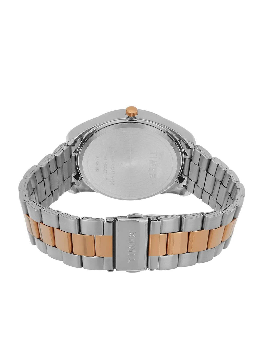 Timex Men Silver Round Analog Brass Dial Watch- TWTG10405 - KRISHNA WATCH COMPANY
