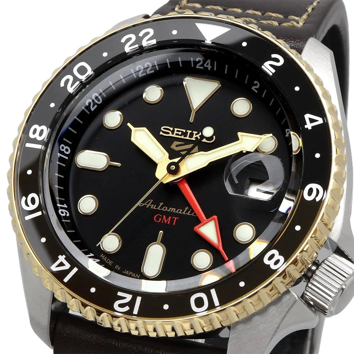 Seiko 5 Sports SKX GMT in Mocha - SSK036K1 - KRISHNA WATCH COMPANY