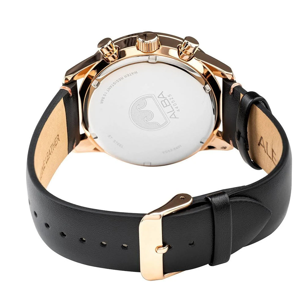 ALBA Contenmporary Onyx Black Dial Chronograph Watch AT3J84X1 - KRISHNA WATCH COMPANY