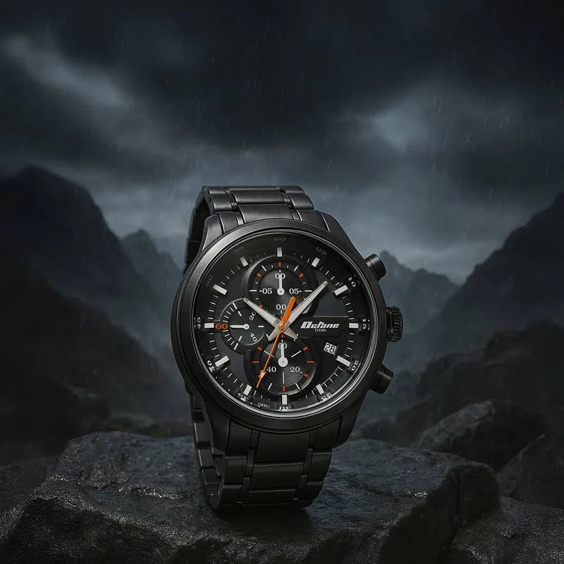 Titan Octane Primal Quartz Chronograph Watch For Men - 90086QM01 - KRISHNA WATCH COMPANY