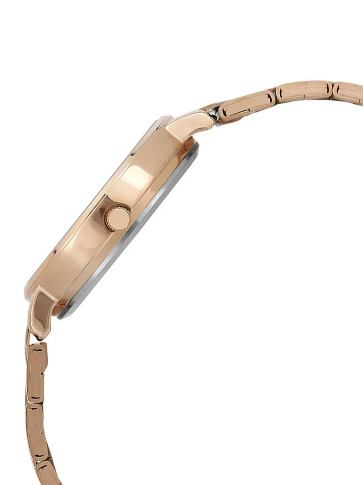 Timex Women Pink Round Analog Brass Dial Watch TWEL15807 - KRISHNA WATCH COMPANY