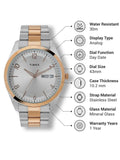 Timex Men Silver Round Analog Brass Dial Watch- TWTG10405