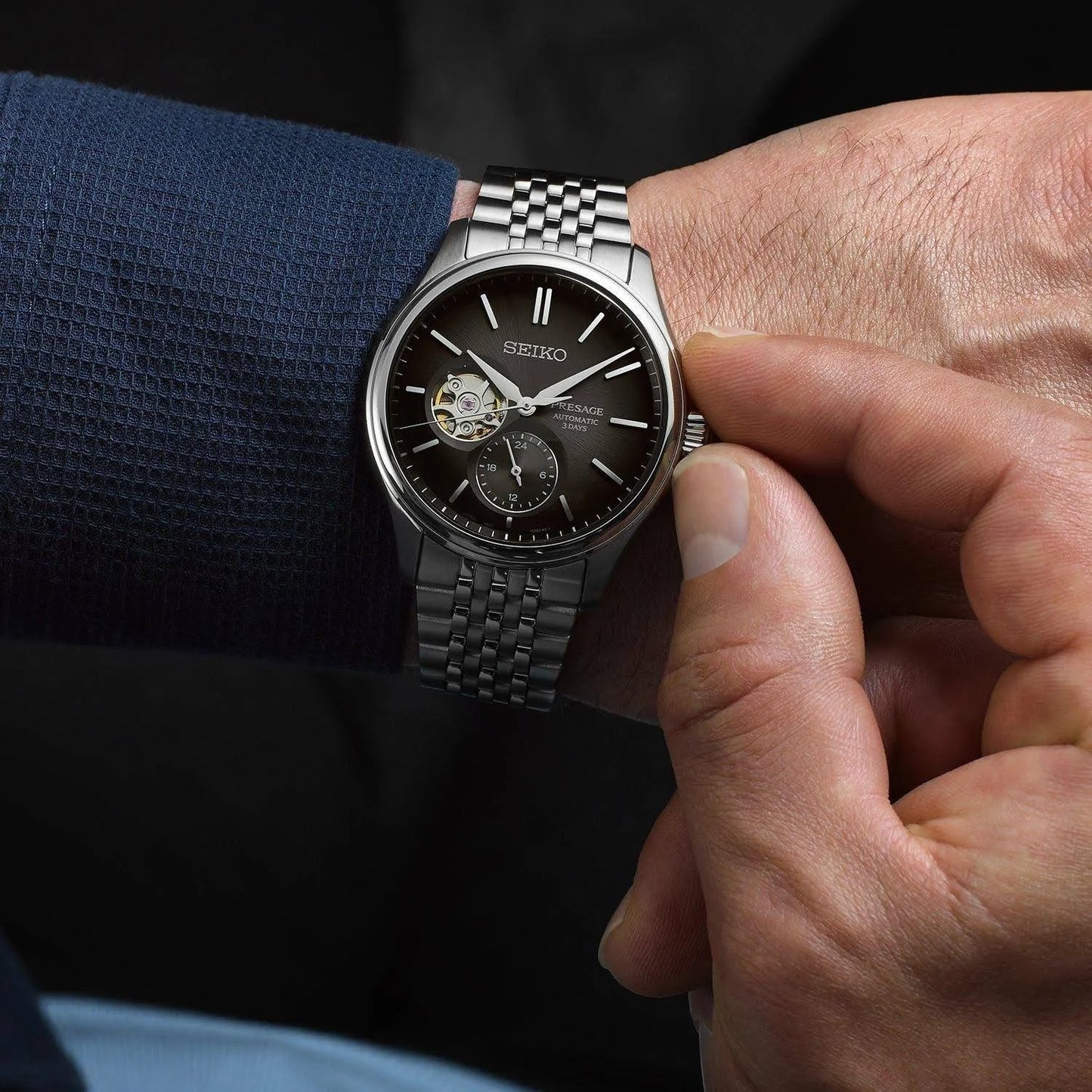 SEIKO Presage Classic Series ‘Sumi-iro’ Open heart - SPB471J1