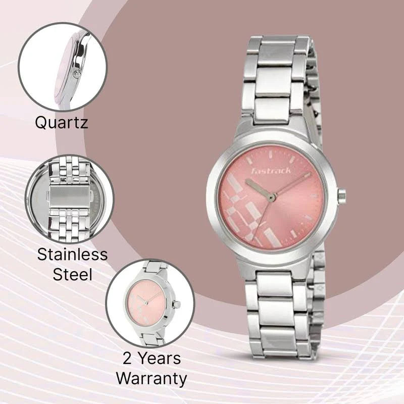 Fastrack Quartz Analog Watch for Girls 6150SM04 - KRISHNA WATCH COMPANY