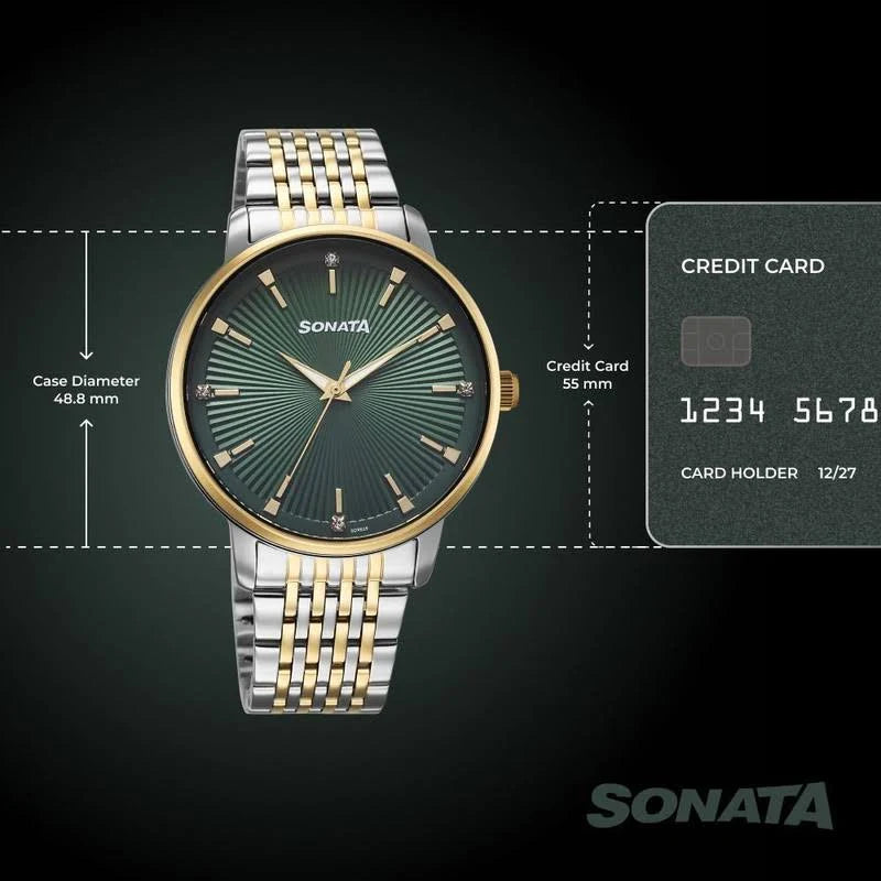 Sonata Eternia Quartz Analog Watch For Men 77156bm02