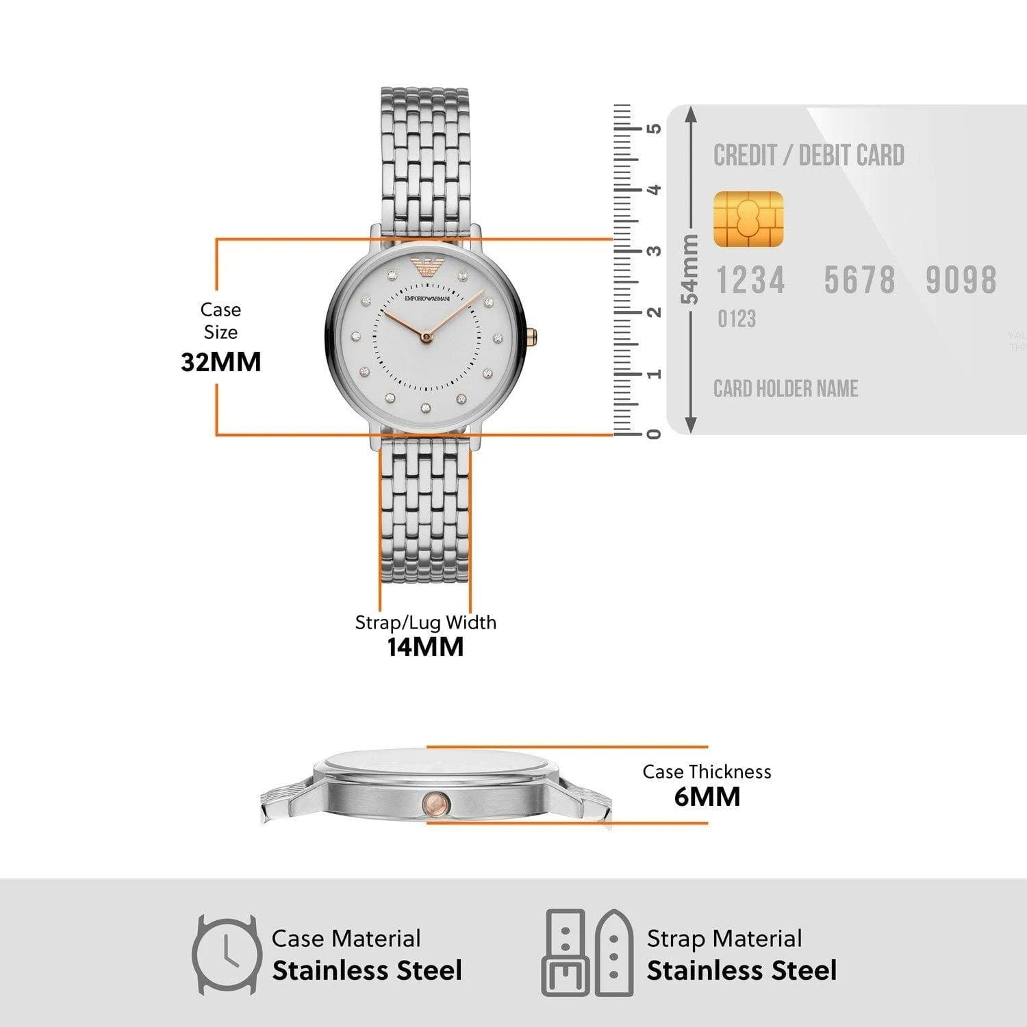 Emporio Armani Kappa White Dial Watch for Women - AR80023 - KRISHNA WATCH COMPANY