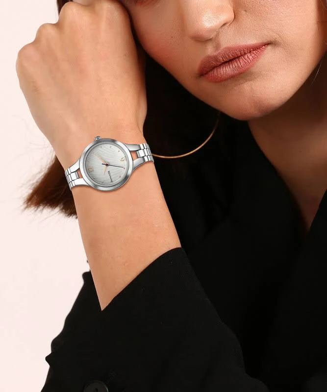Sonata Workwear White Dial Women Watch 8151sm05