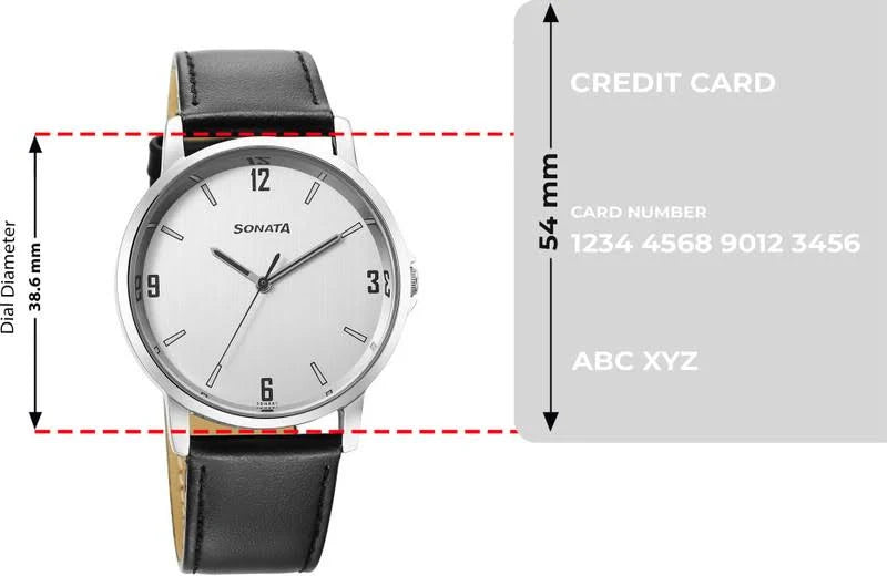 Sonata Quartz Analog Silver Dial Watch for Men - 77083SL08 - KRISHNA WATCH COMPANY