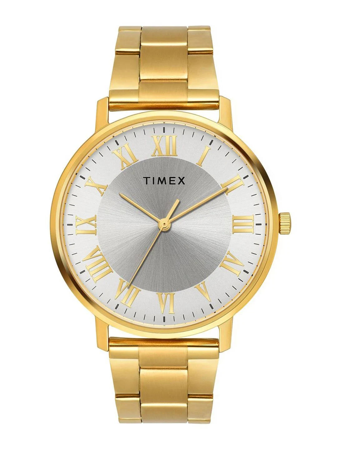 Timex Full Roman Silver Dial St Steel Bracelet Men's Watch TW0TG8023 - KRISHNA WATCH COMPANY