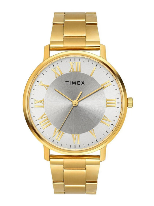Timex Full Roman Silver Dial St Steel Bracelet Men's Watch TW0TG8023