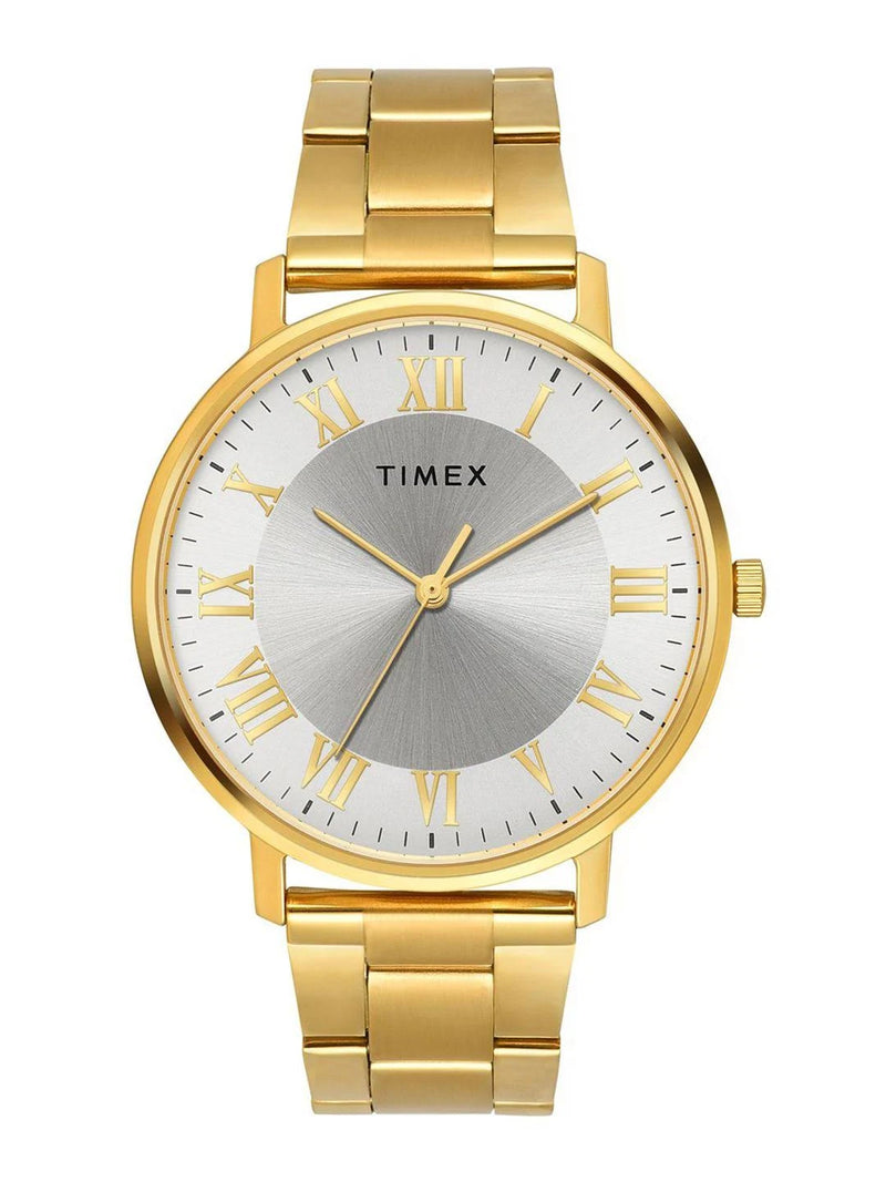 Timex Full Roman Silver Dial St Steel Bracelet Men's Watch TW0TG8023