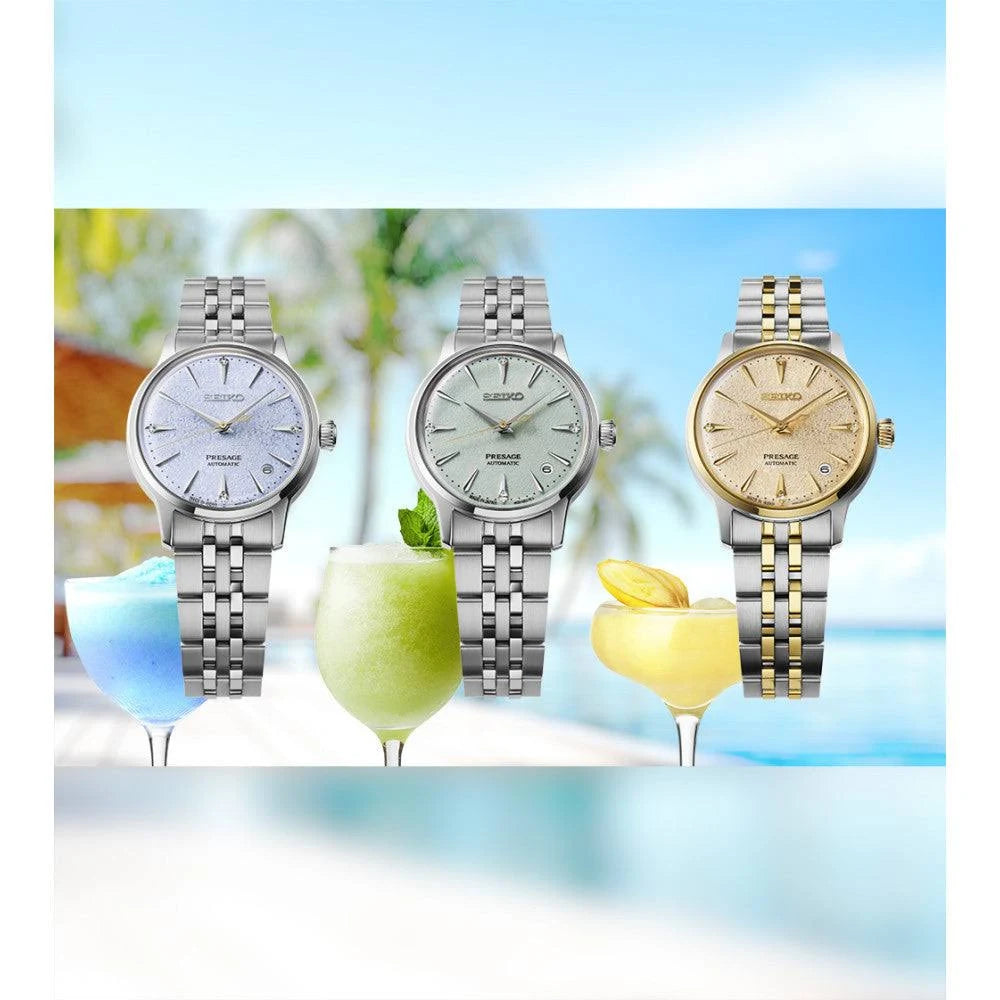 Seiko Presage ‘Frozen Mojito’ Diamond Cocktail Time - SRPL63J1 - KRISHNA WATCH COMPANY