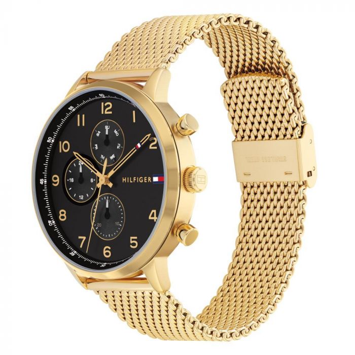 Tommy Hilfiger Leonard Men Round Black Watches 1791989 - KRISHNA WATCH COMPANY